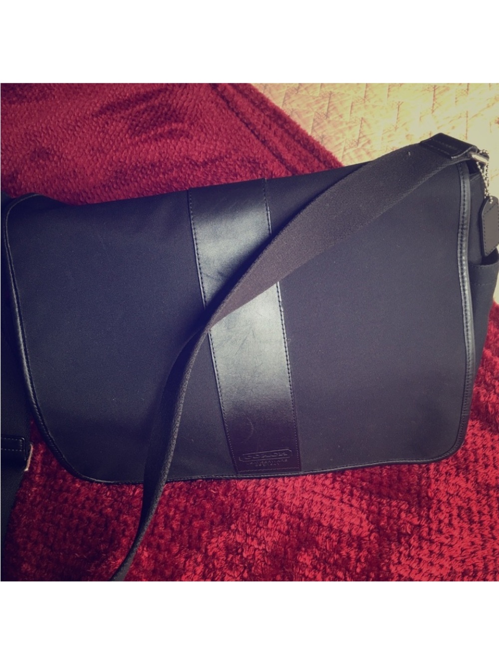 Coach Black Signature 77004 Computer Laptop Bag